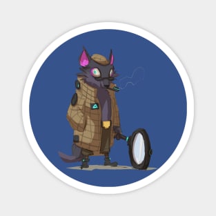 Fox Detective Illustration Magnet